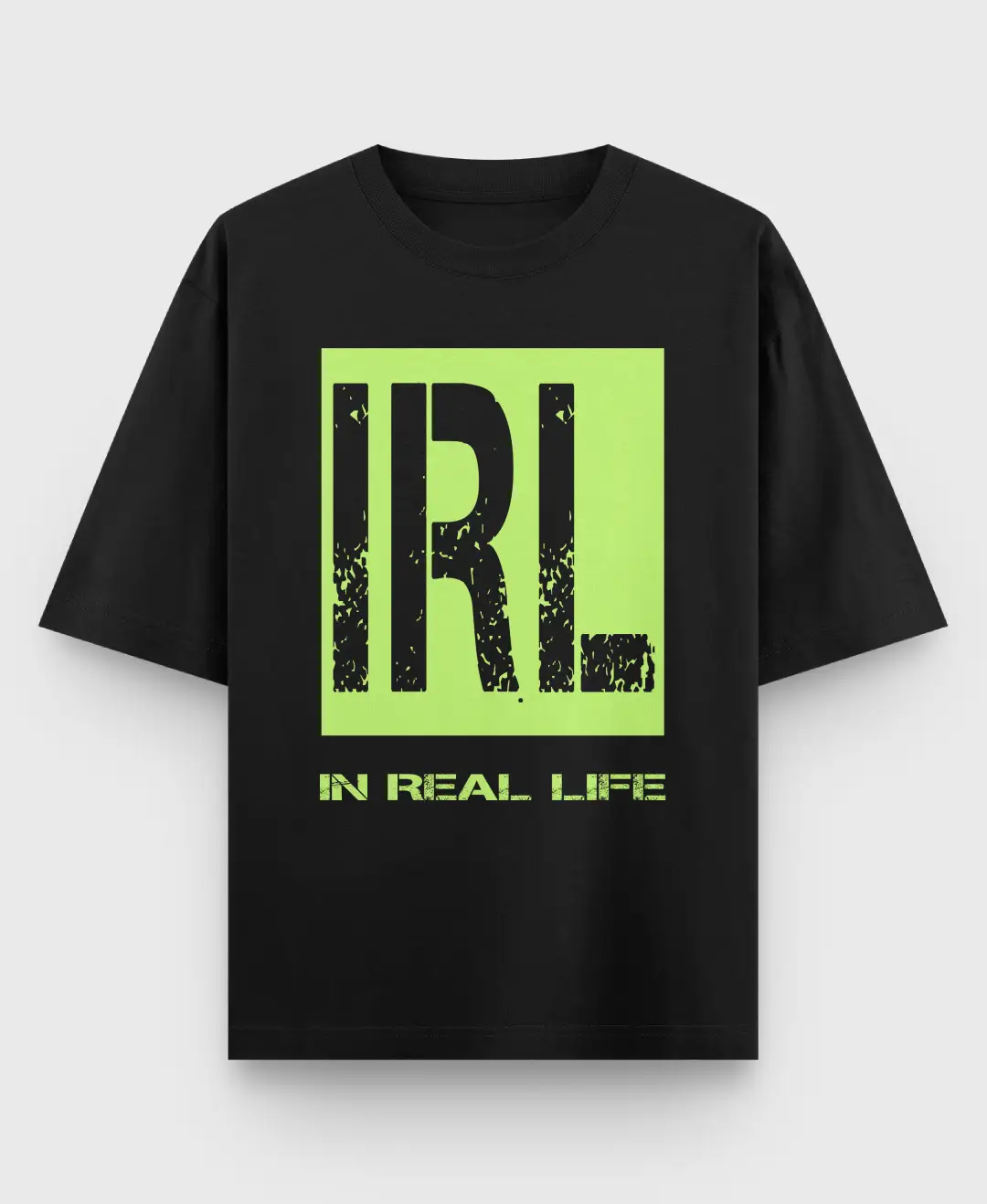 IRL Oversize Loose Fit Black T-shirt - Image 2