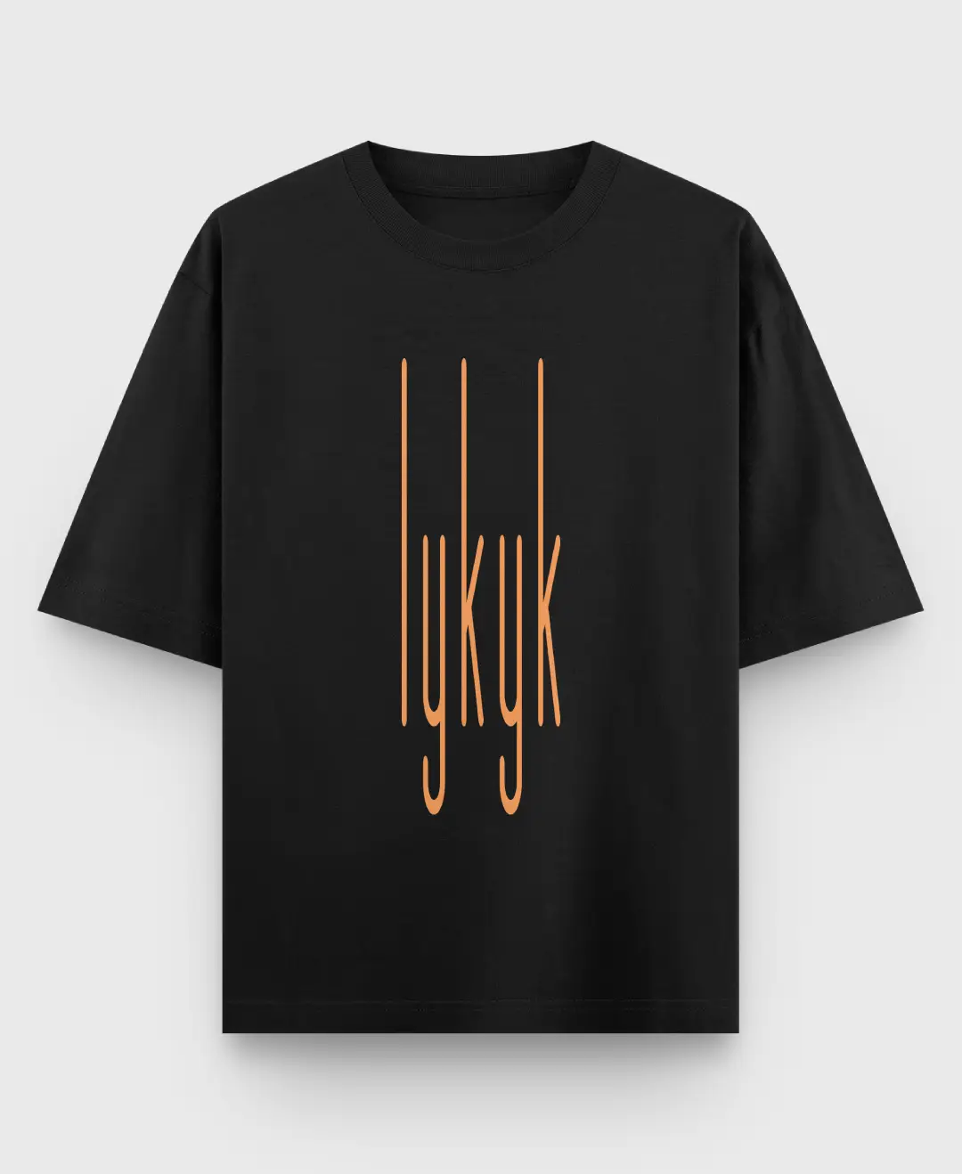 IYKYK Oversize Loose Fit Black T-shirt - Image 2