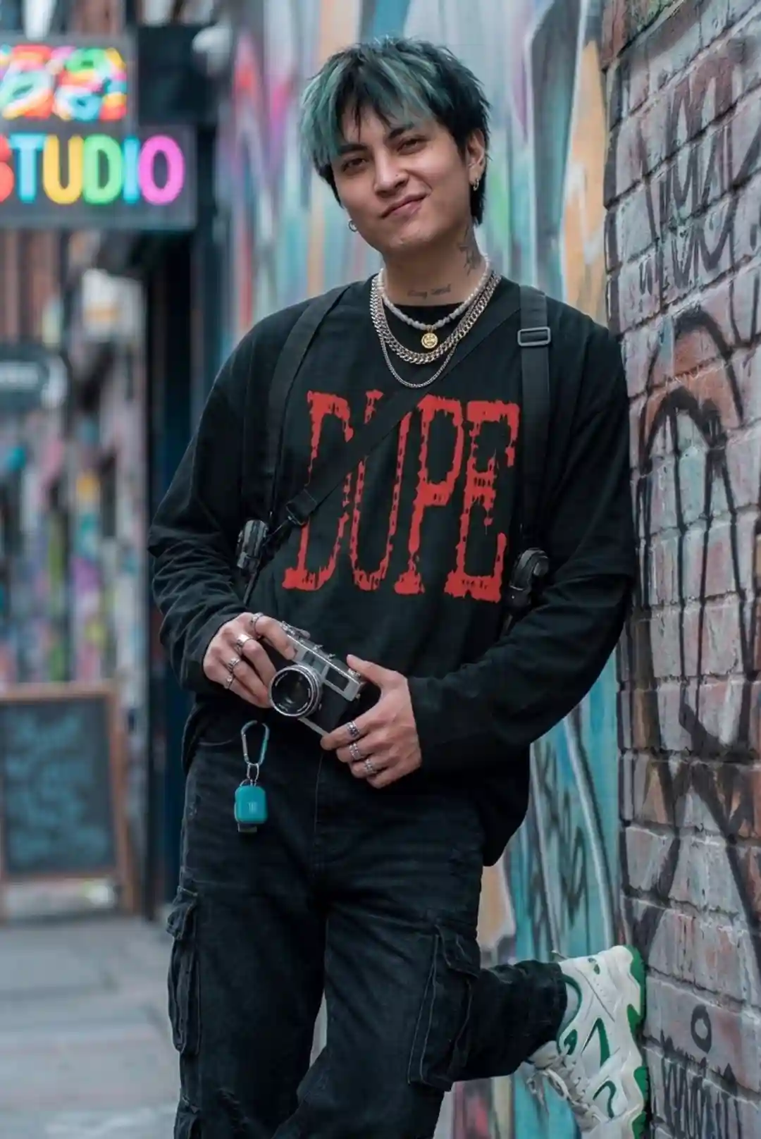 Dupe Oversize Loose Fit Black T-shirt