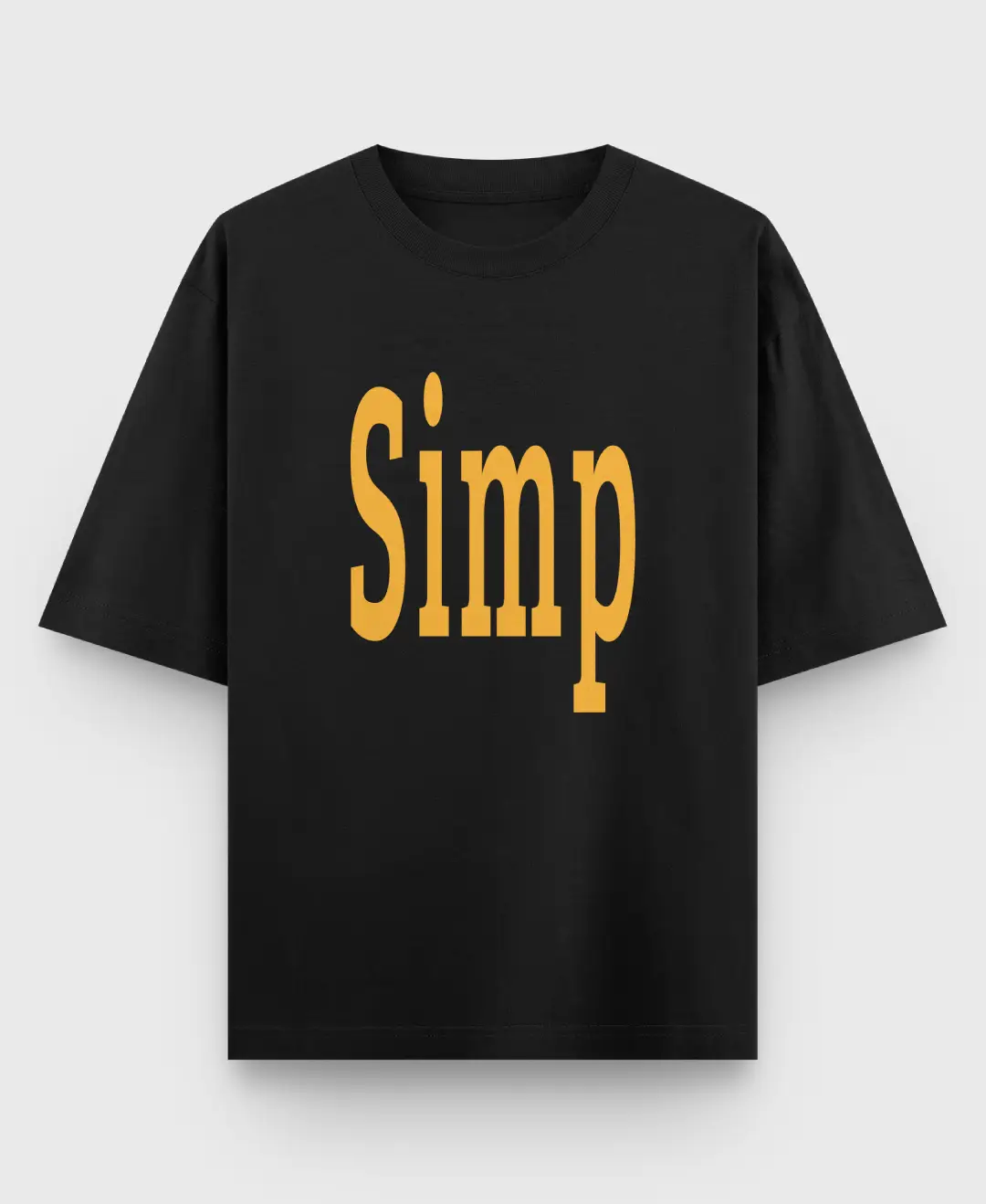 Simp Oversize Loose Fit Black T-shirt - Image 2