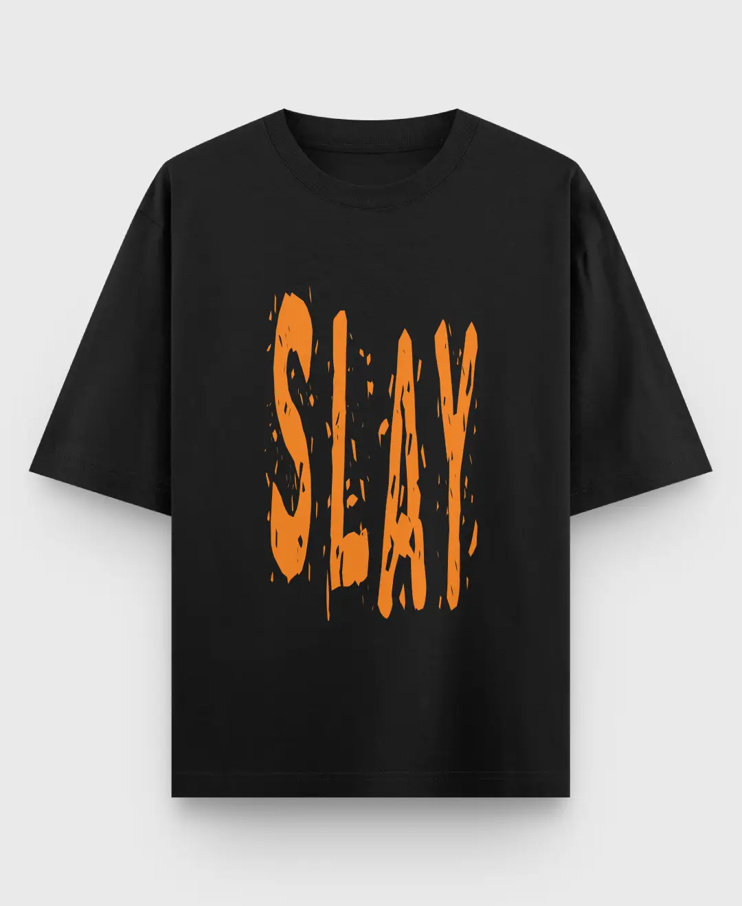 Slay Oversize Loose Fit Black T-shirt - Image 2
