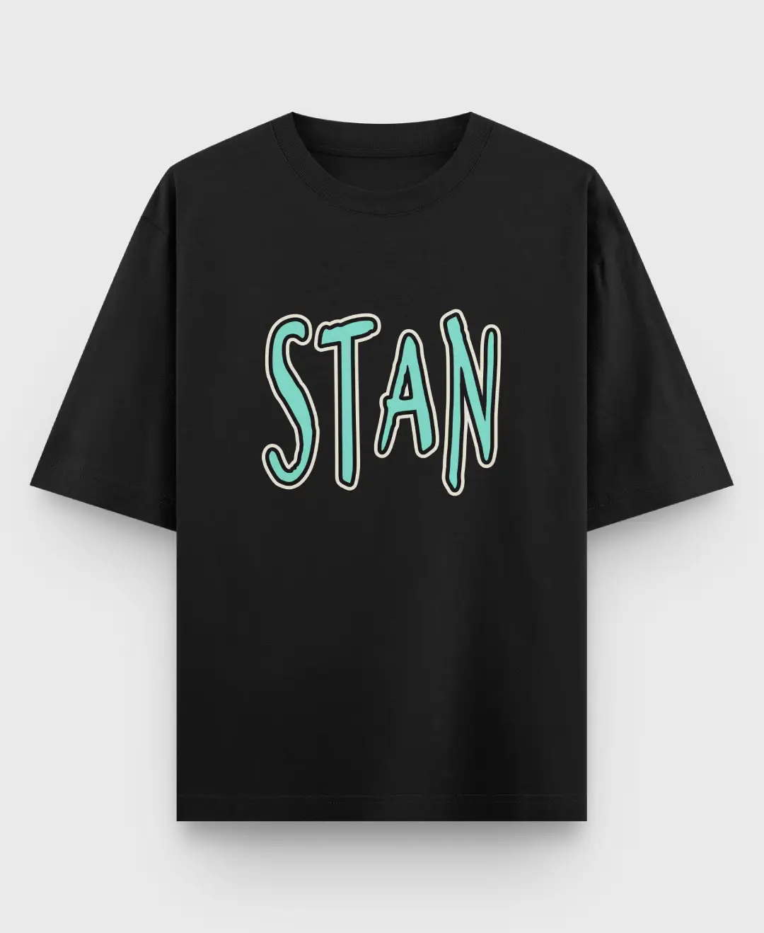Stan Oversize Loose Fit Black T-shirt - Image 2