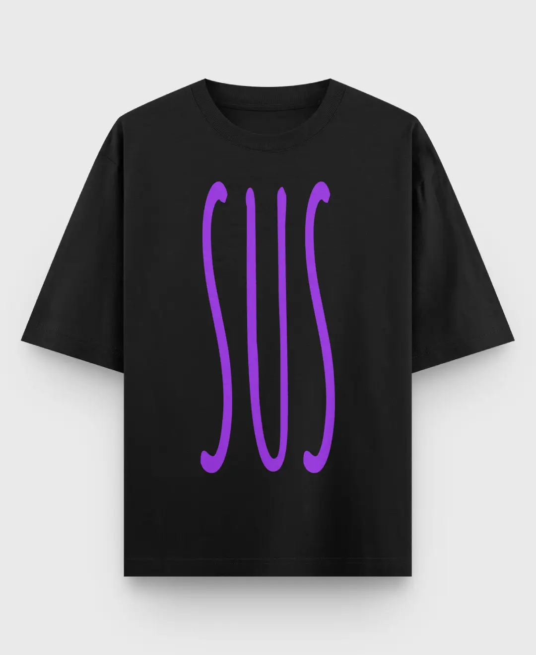 SUS Oversize Loose Fit Black T-shirt - Image 2