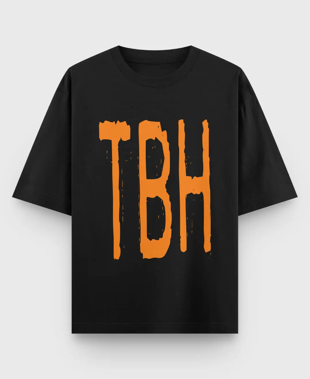 TBH Oversize Loose Fit Black T-shirt - Image 2