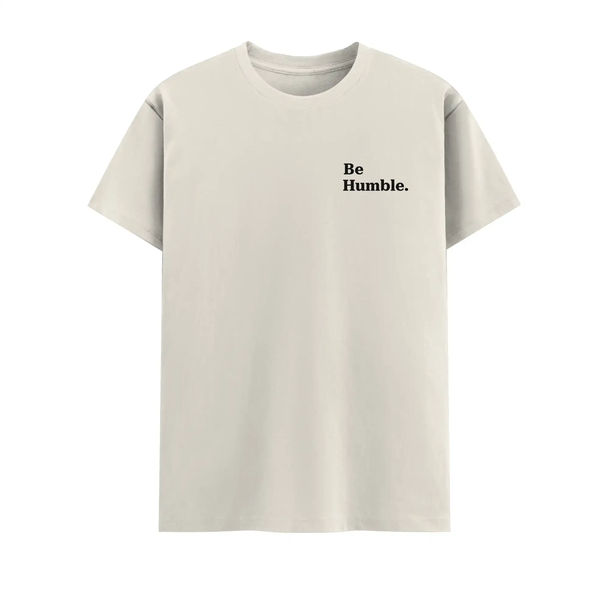 Be Humble Off White Combed Cotton T-Shirt - Image 2