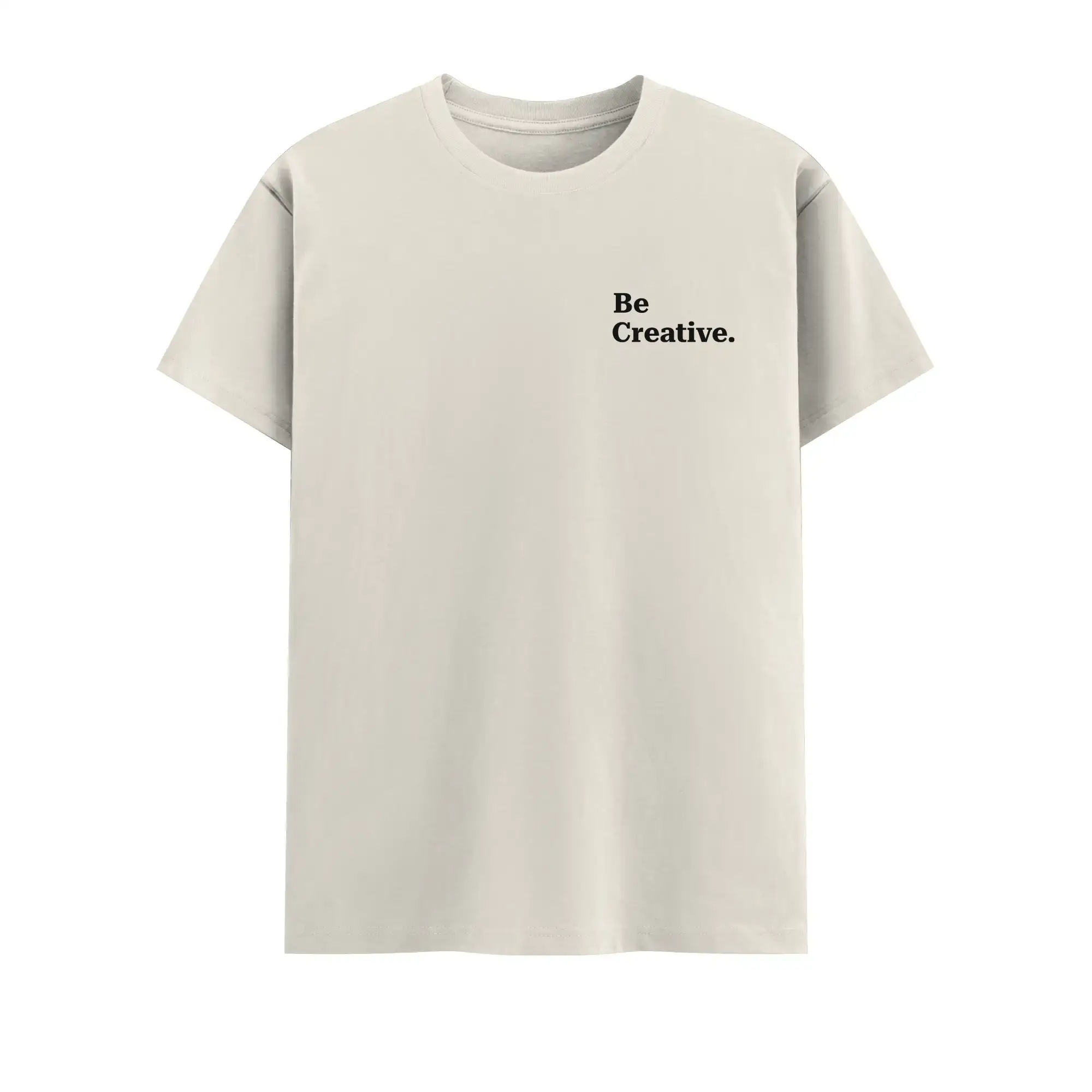Be Creative Off White Combed Cotton T-Shirt - Image 2