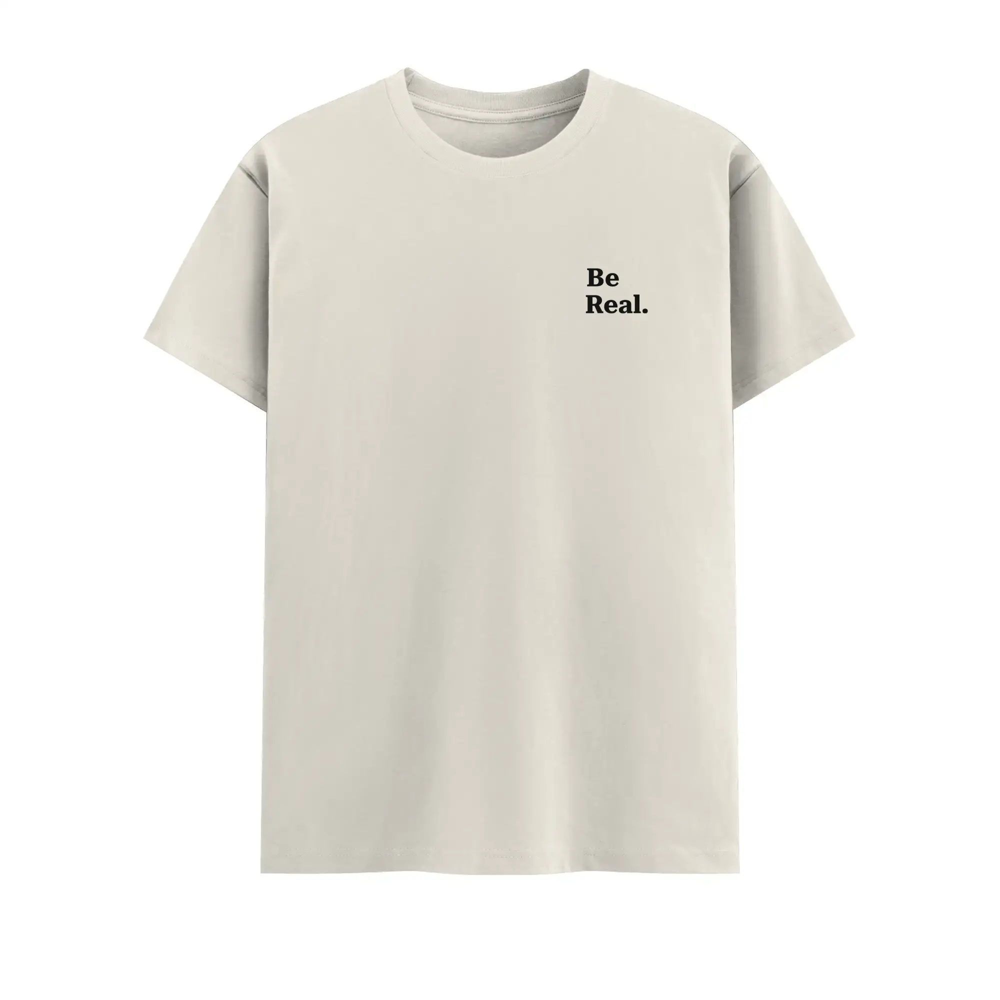 Be Real Off White Combed Cotton T-Shirt - Image 2