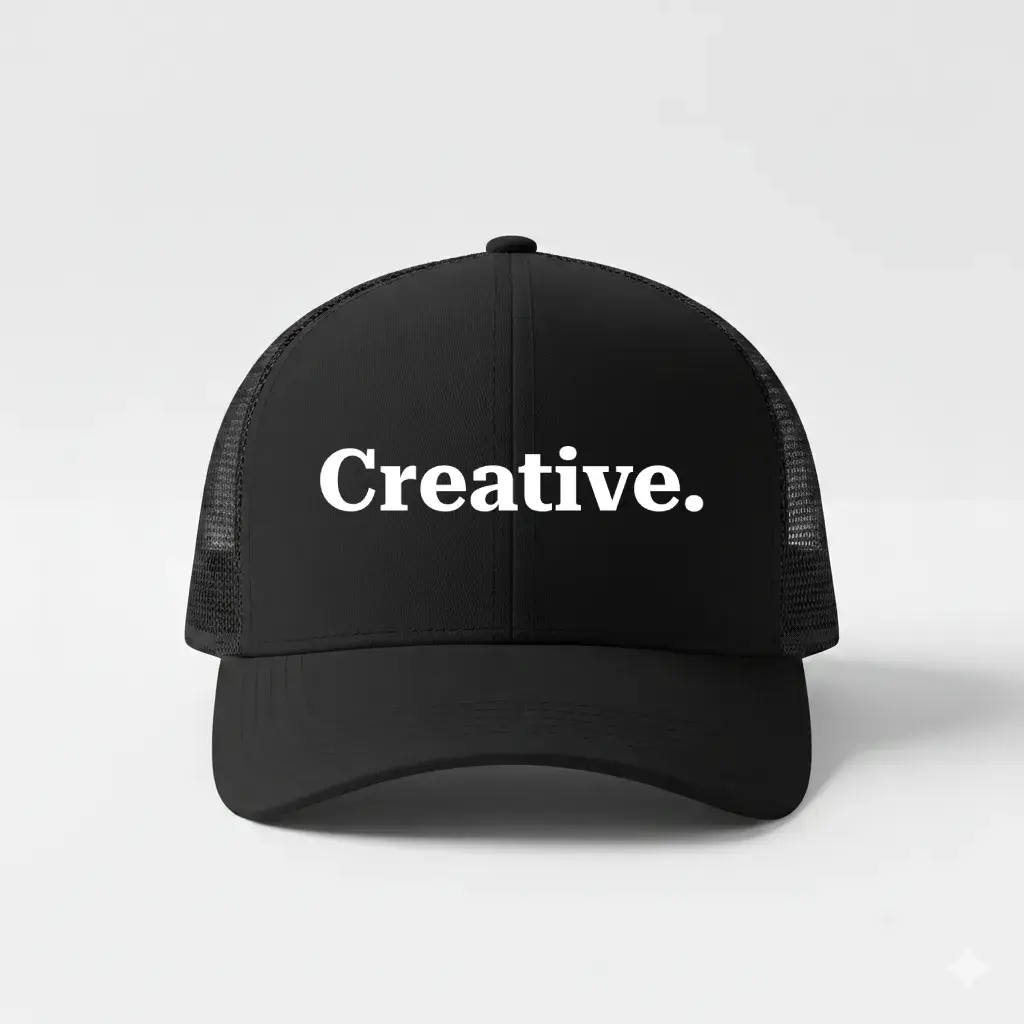 Creative Black Trucker Cap