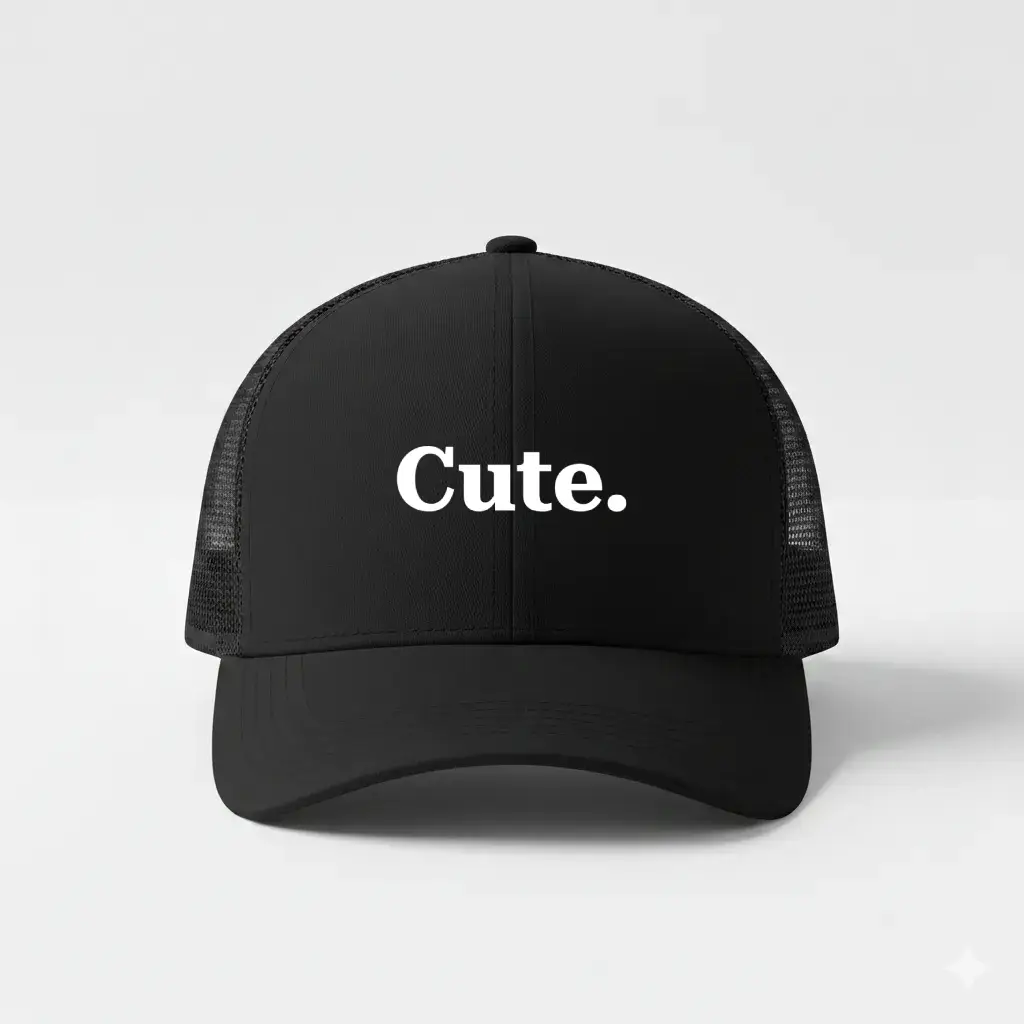 Cute Black Trucker Cap