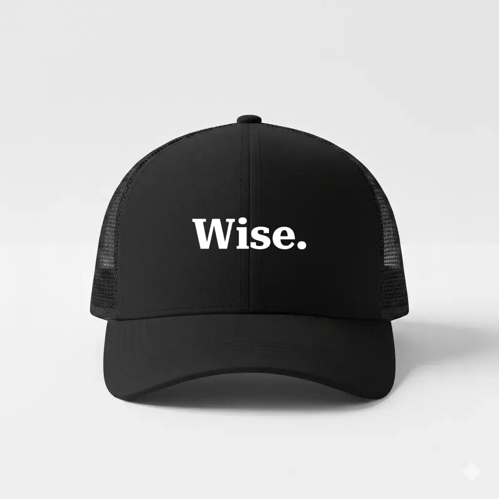 Wise Black Trucker Cap