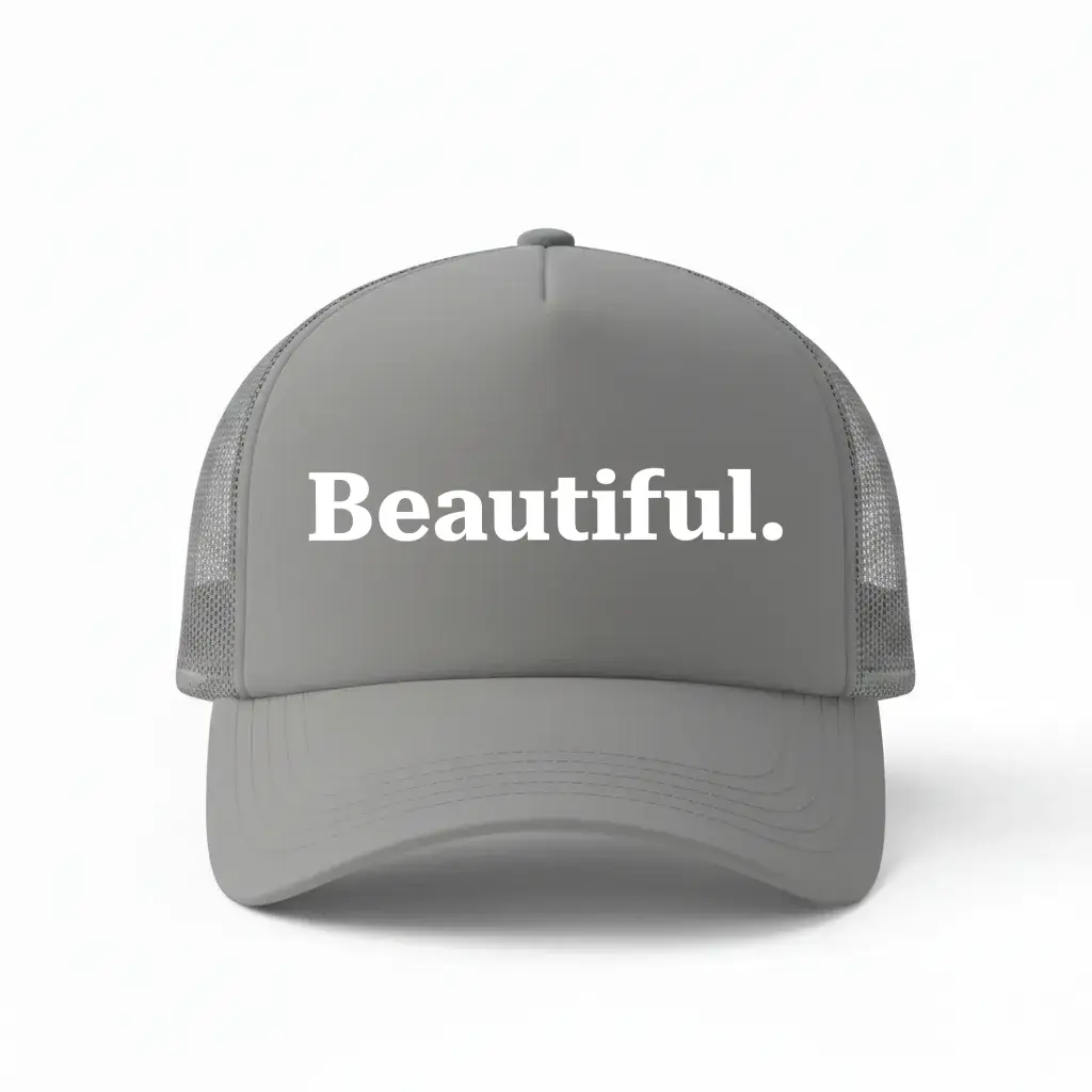 Beautiful Grey Trucker Cap