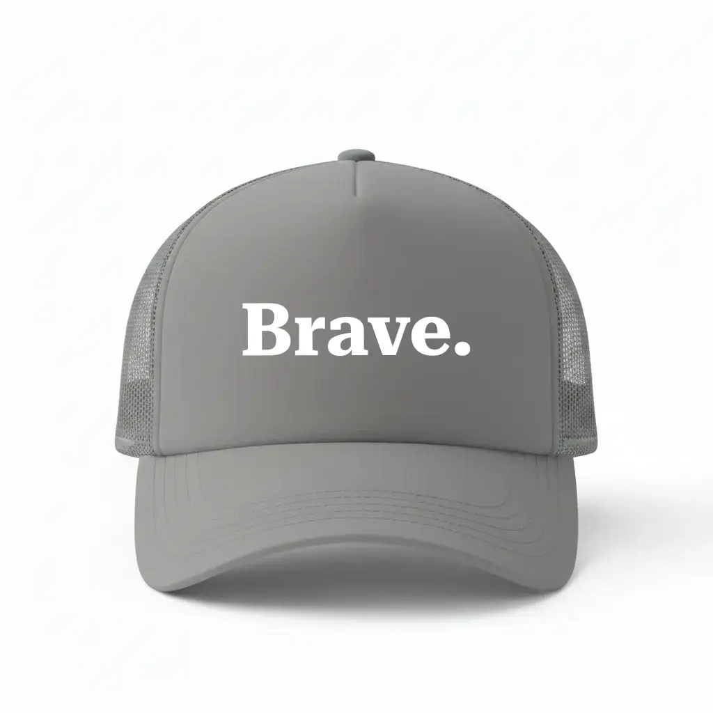 Brave Grey Trucker Cap