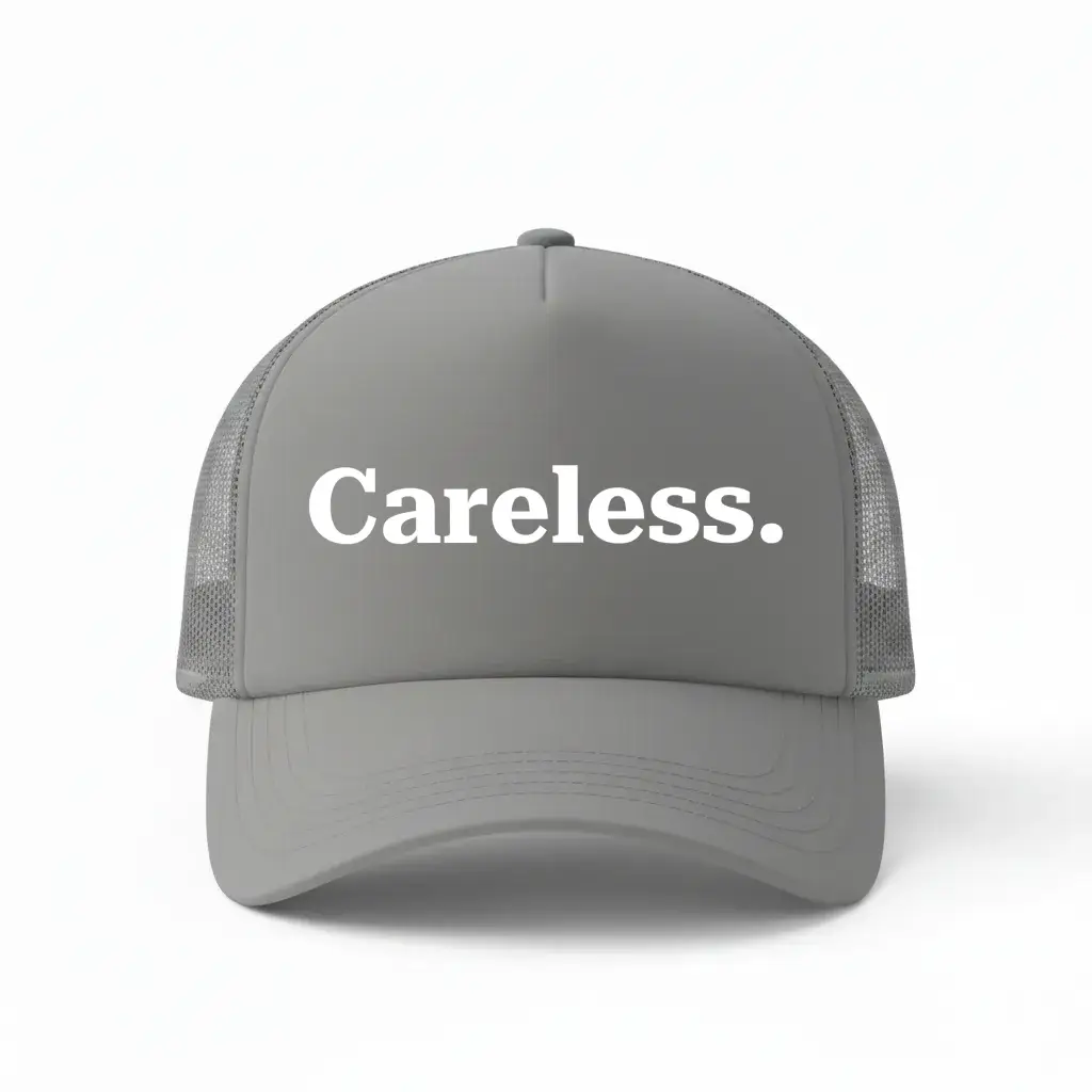 Careless Grey Trucker Cap
