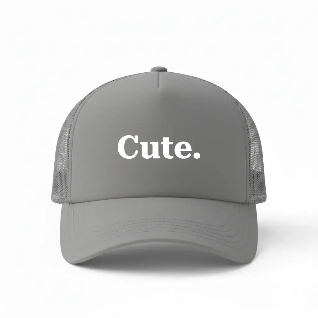 Cute Grey Trucker Cap