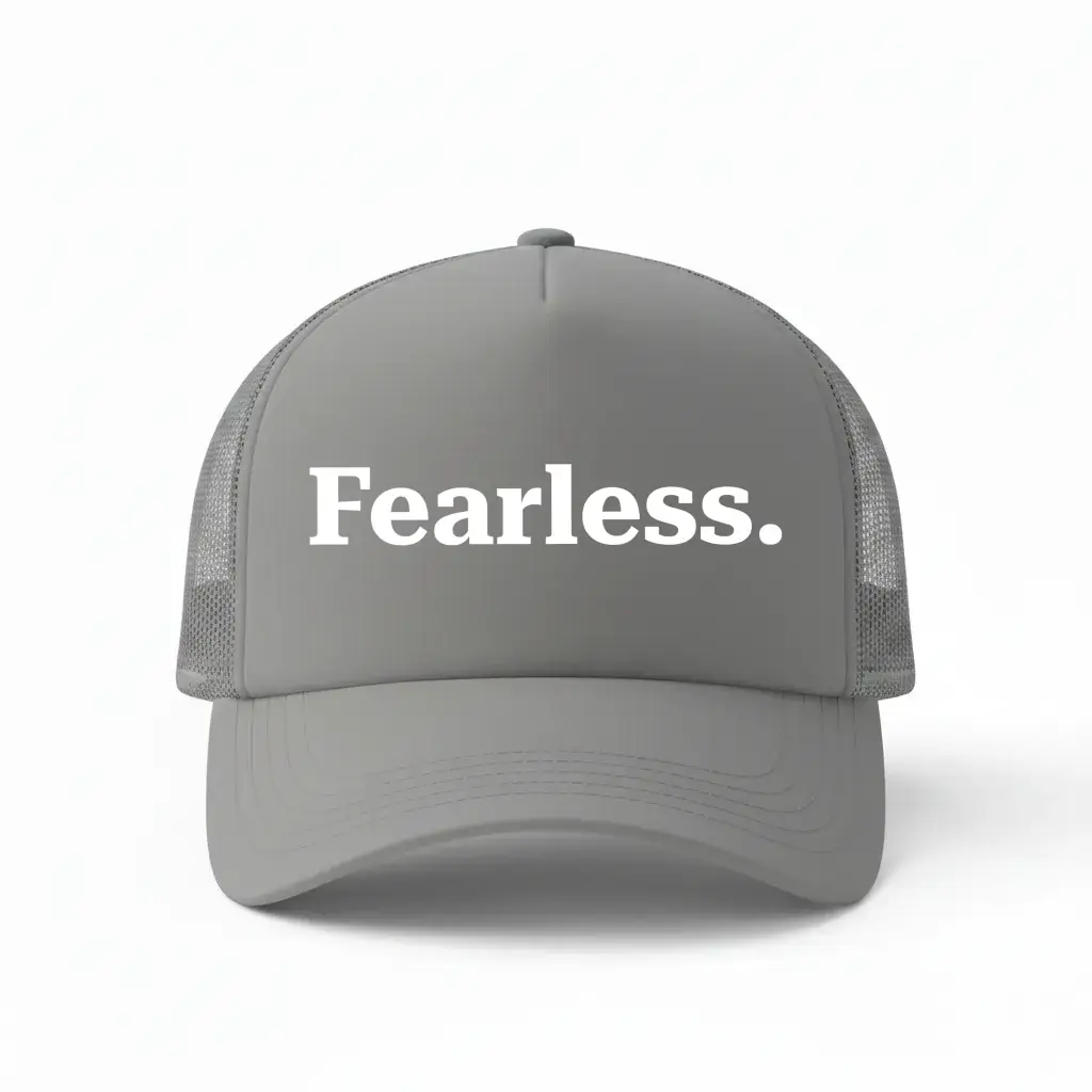 Fearless Grey Trucker Cap