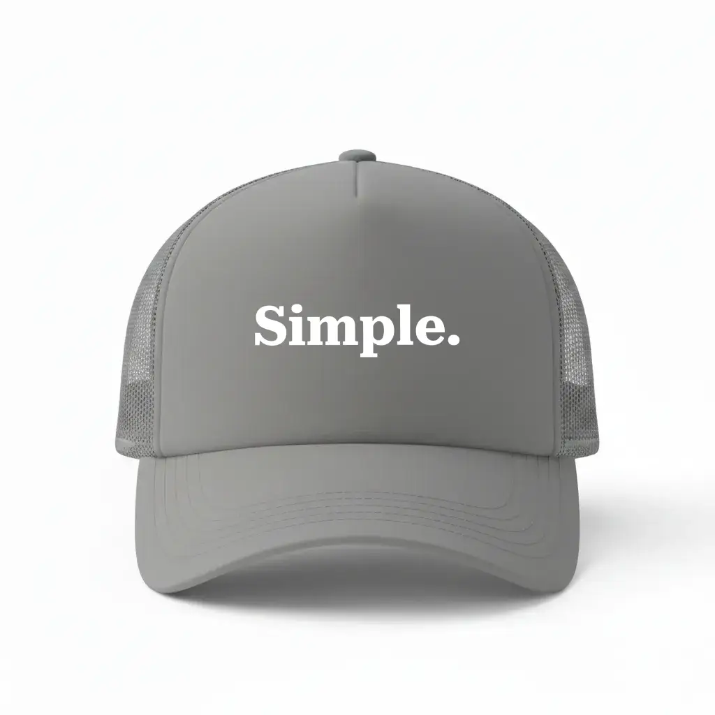 Simple Grey Trucker Cap