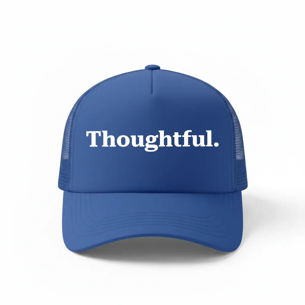 Thoughtful Royal Blue Trucker Cap