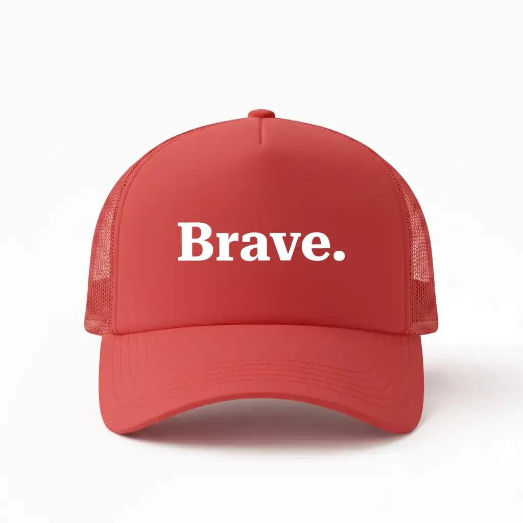 Brave Red Trucker Cap