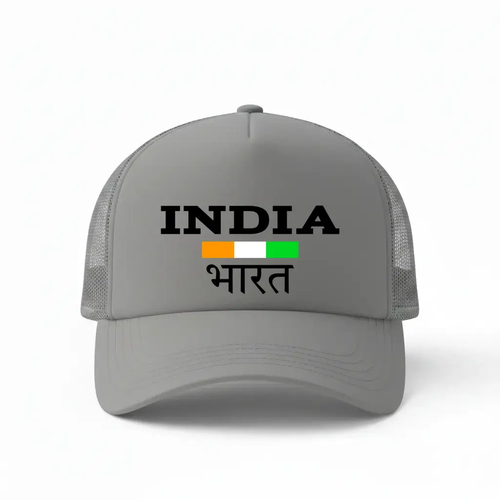 India Grey Trucker Cap