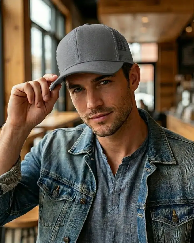 Grey Trucker Cap - Image 3