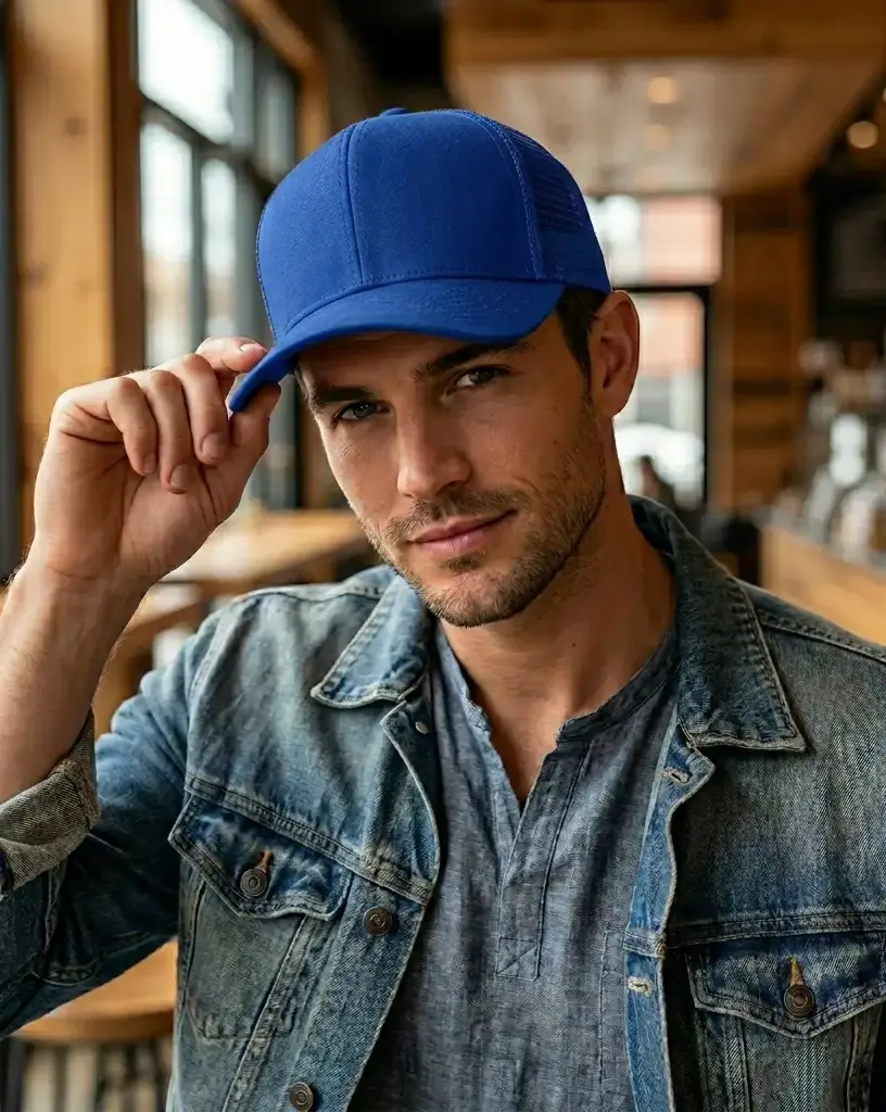 Royal Blue Trucker Cap - Image 3