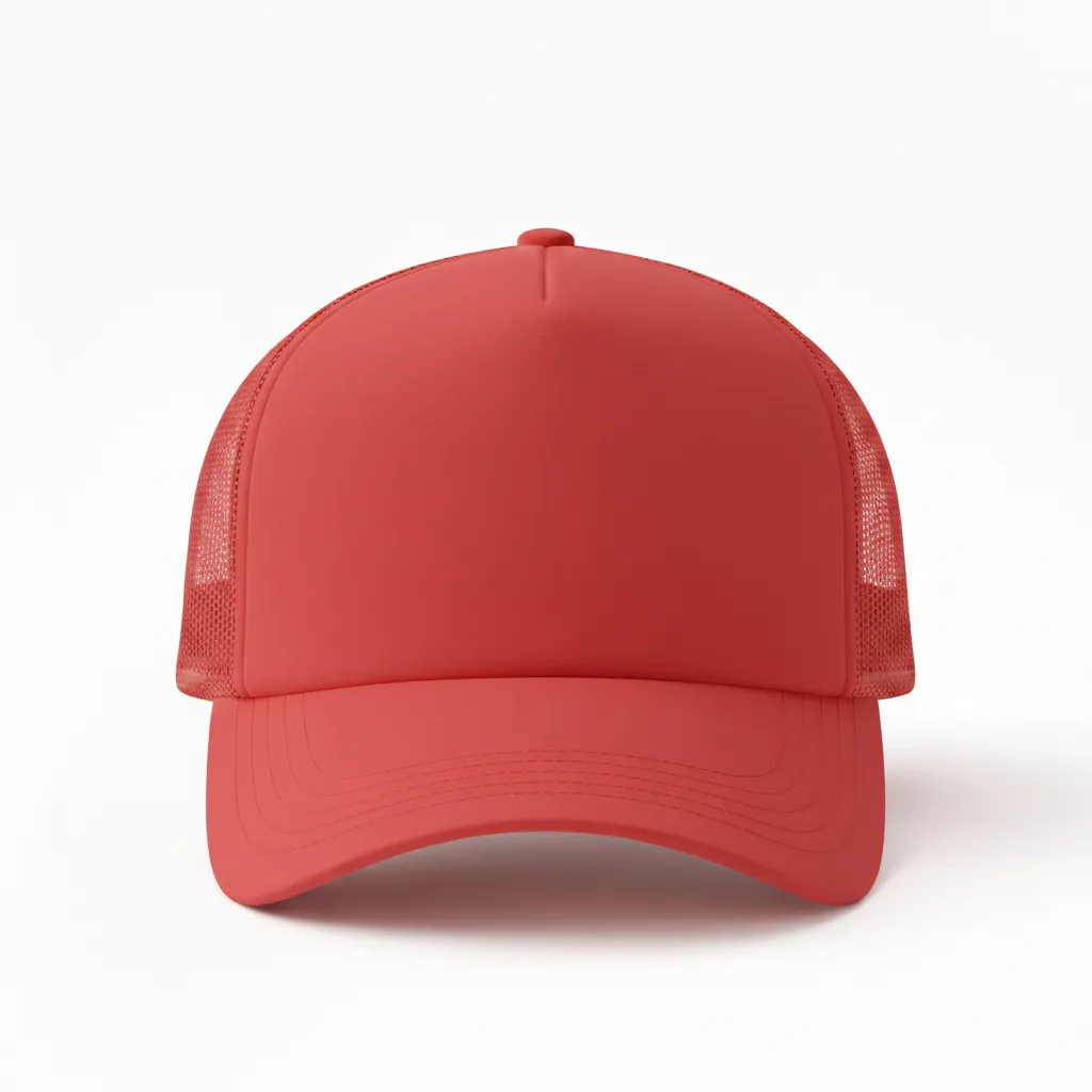 Simple Red Trucker Cap - Image 2