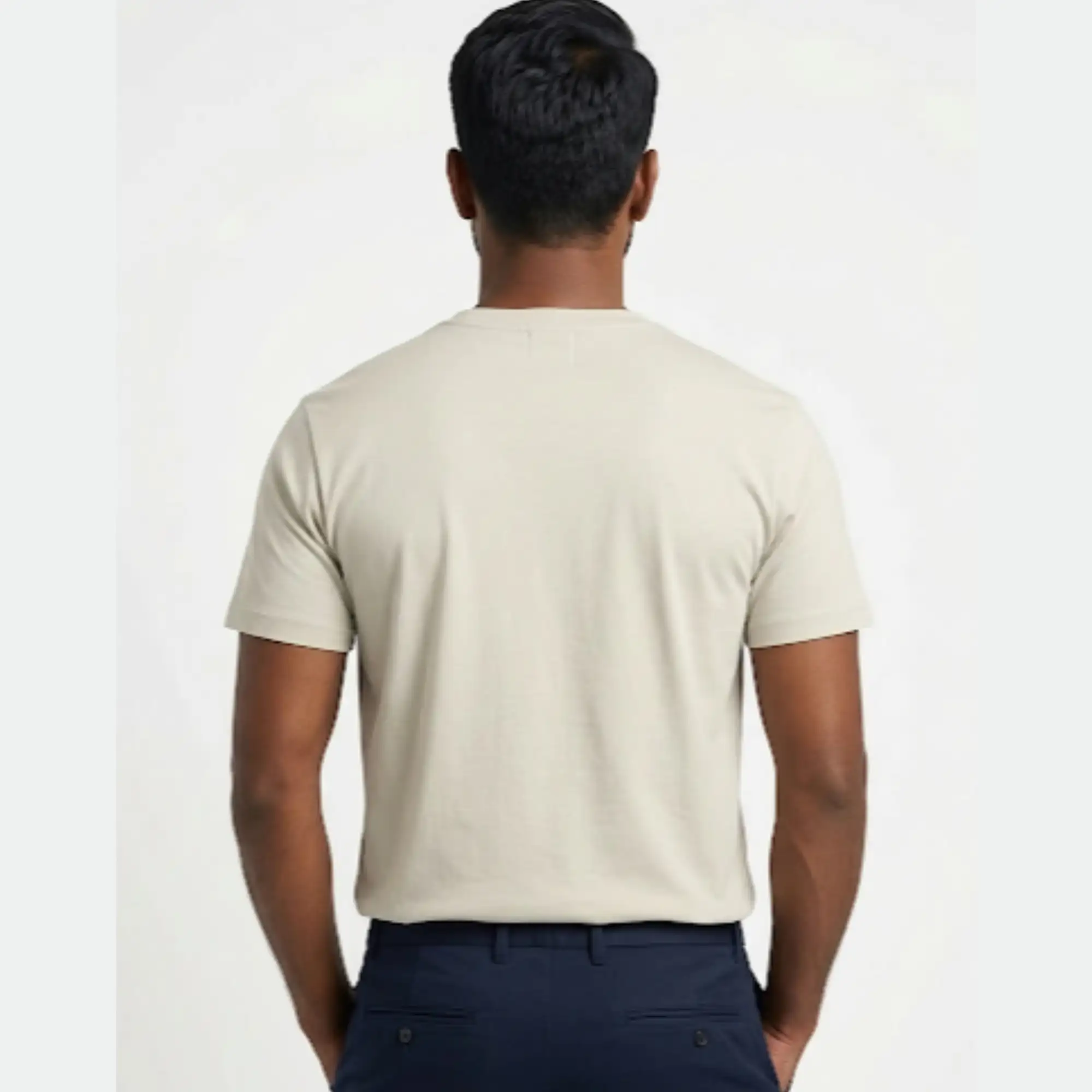 Be Perfect Off White Combed Cotton T-Shirt - Image 3