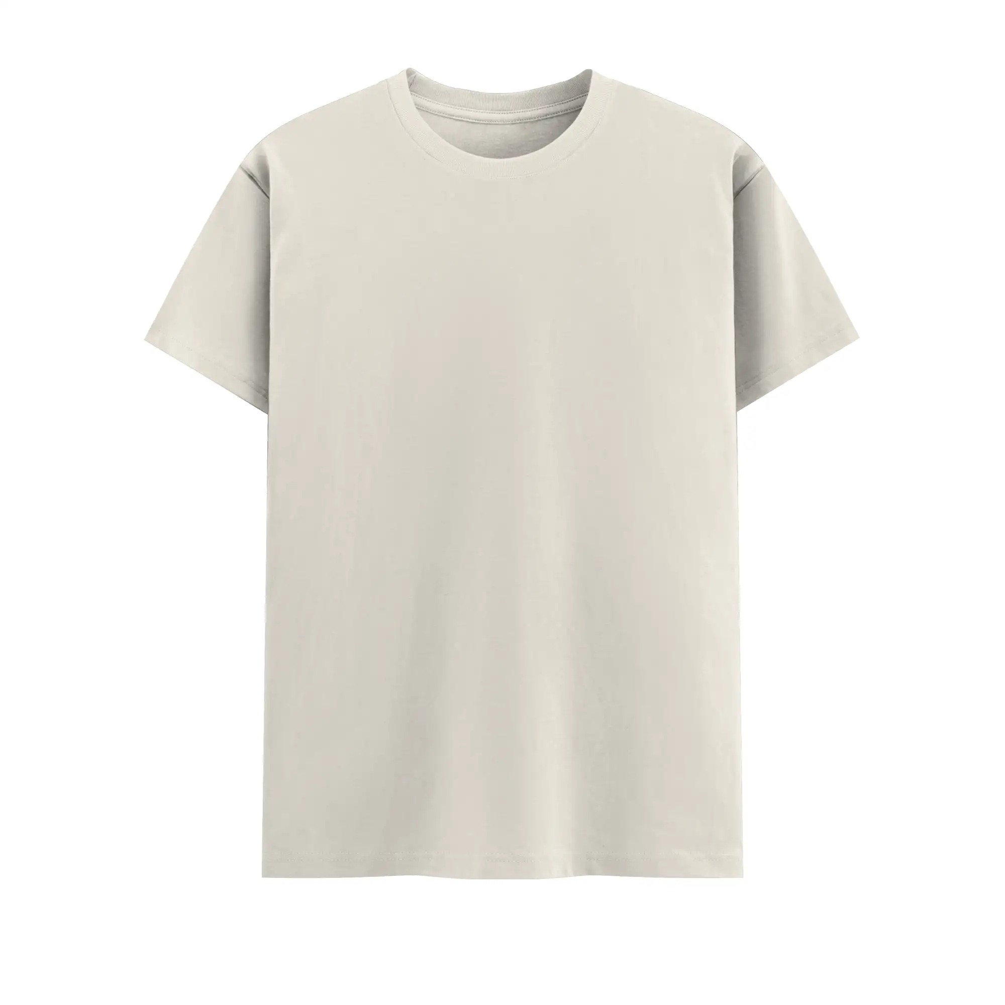 Men Off White Combed Cotton T-Shirt - Image 3
