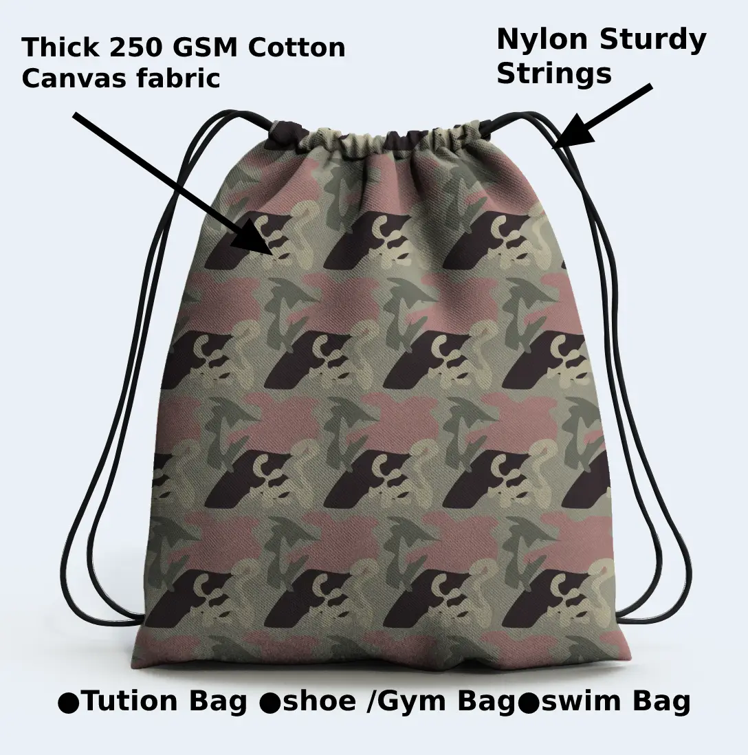 Muddy Color Drawstring Bag - Image 3