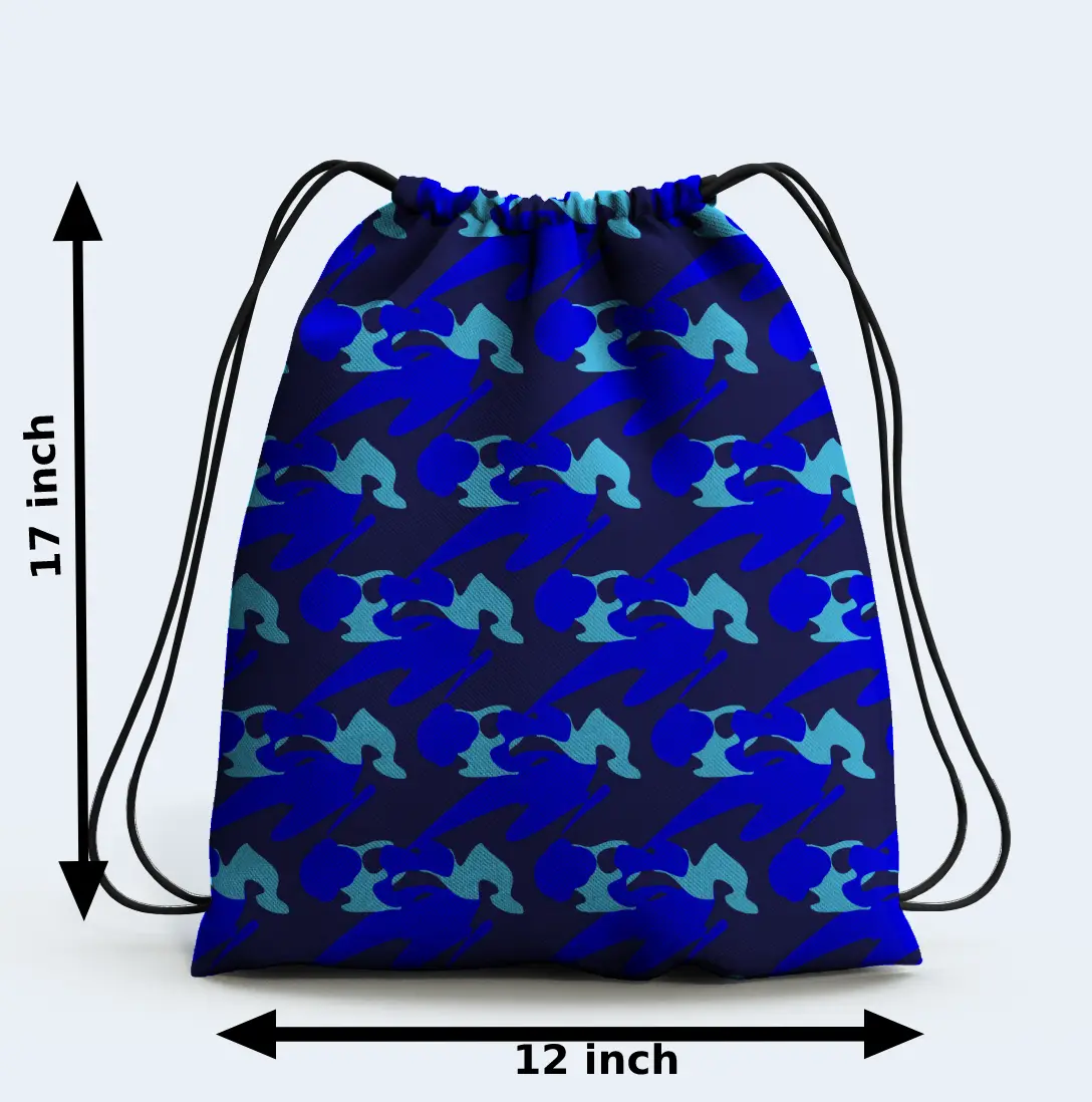 Blue Drawstring Bag - Image 2