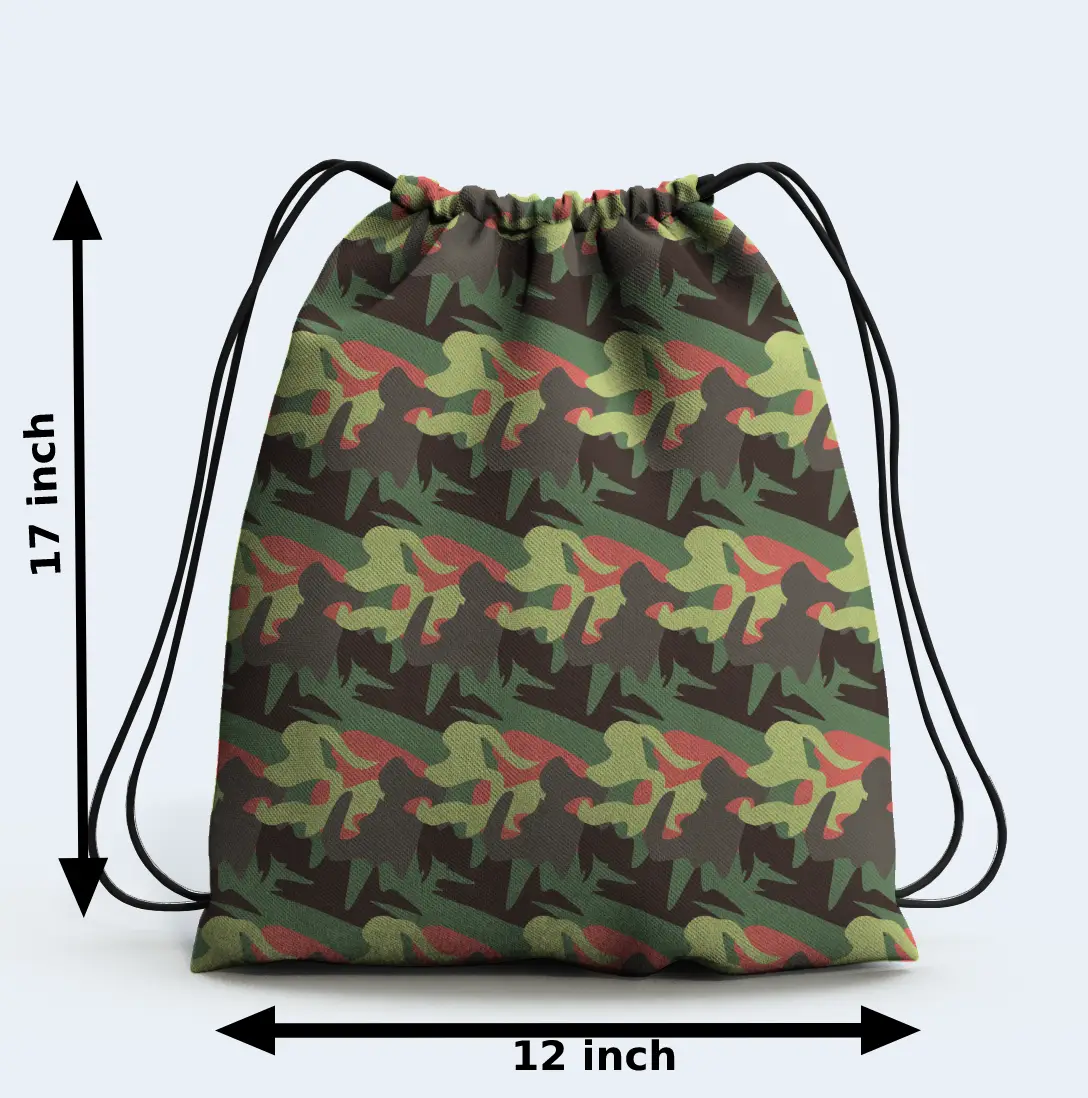 Colorful Camo Drawstring Bag - Image 2