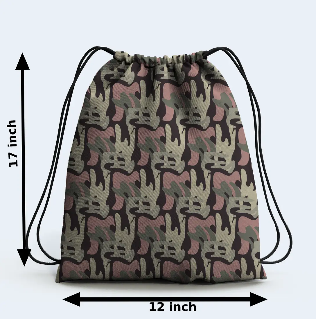 Camo Style Drawstring Bag - Image 2