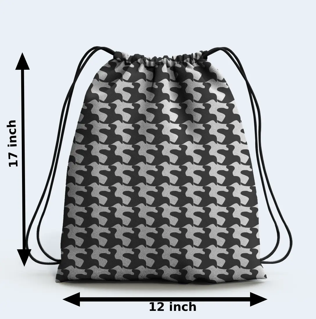 Grey Camo Drawstring Bag - Image 2