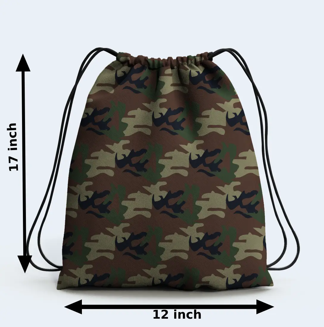 Army Style Drawstring Bag - Image 2