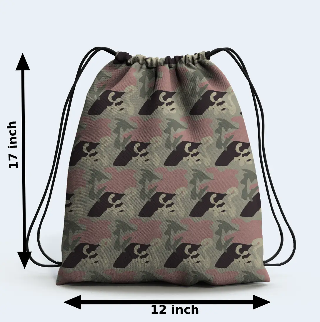 Muddy Color Drawstring Bag - Image 2