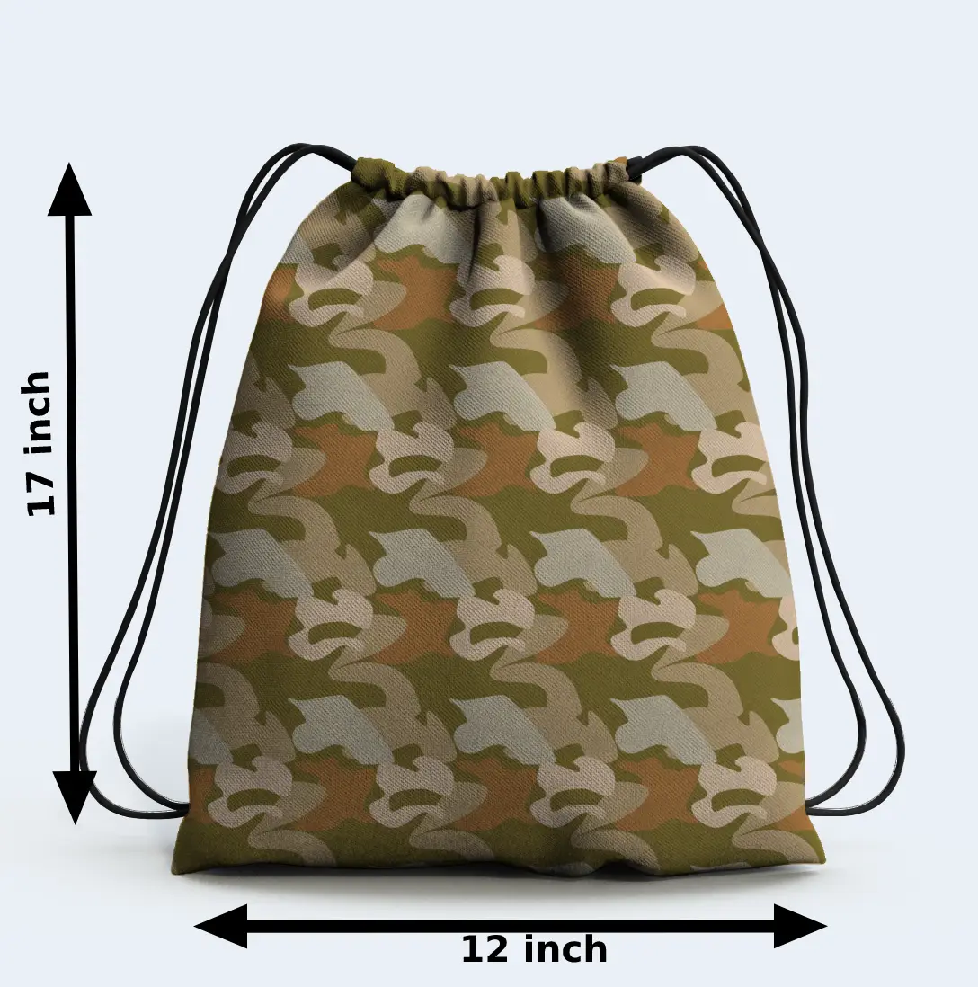 Dessert Camouflage Drawstring Bag - Image 2