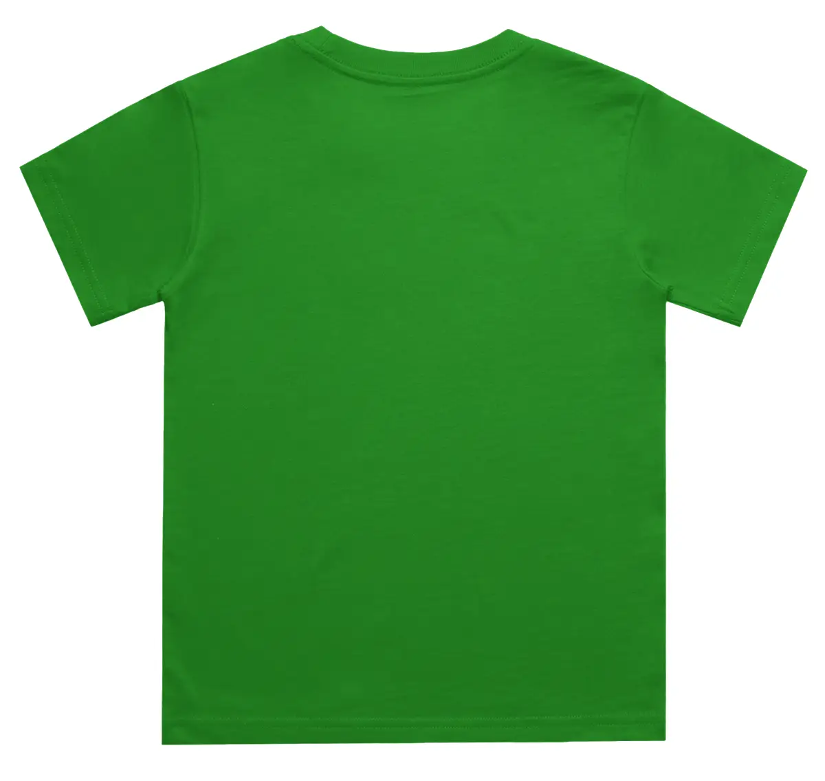 Toddlers Youngsters Plain Flag Green Cotton T-shirt - Image 3