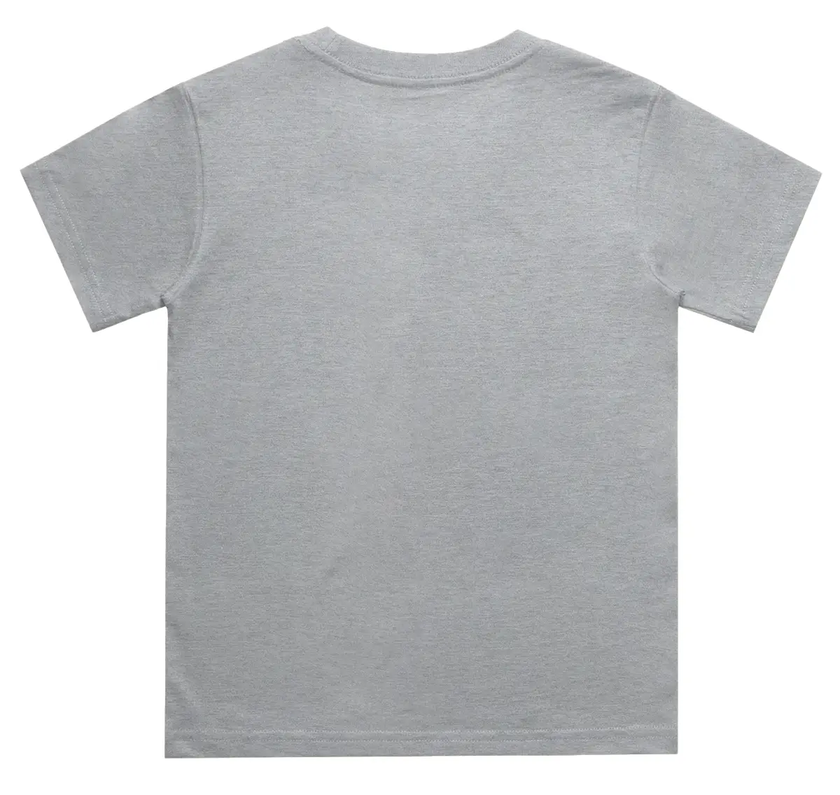 Kids Everyday Plain Grey Melange Cotton T-shirt - Image 3