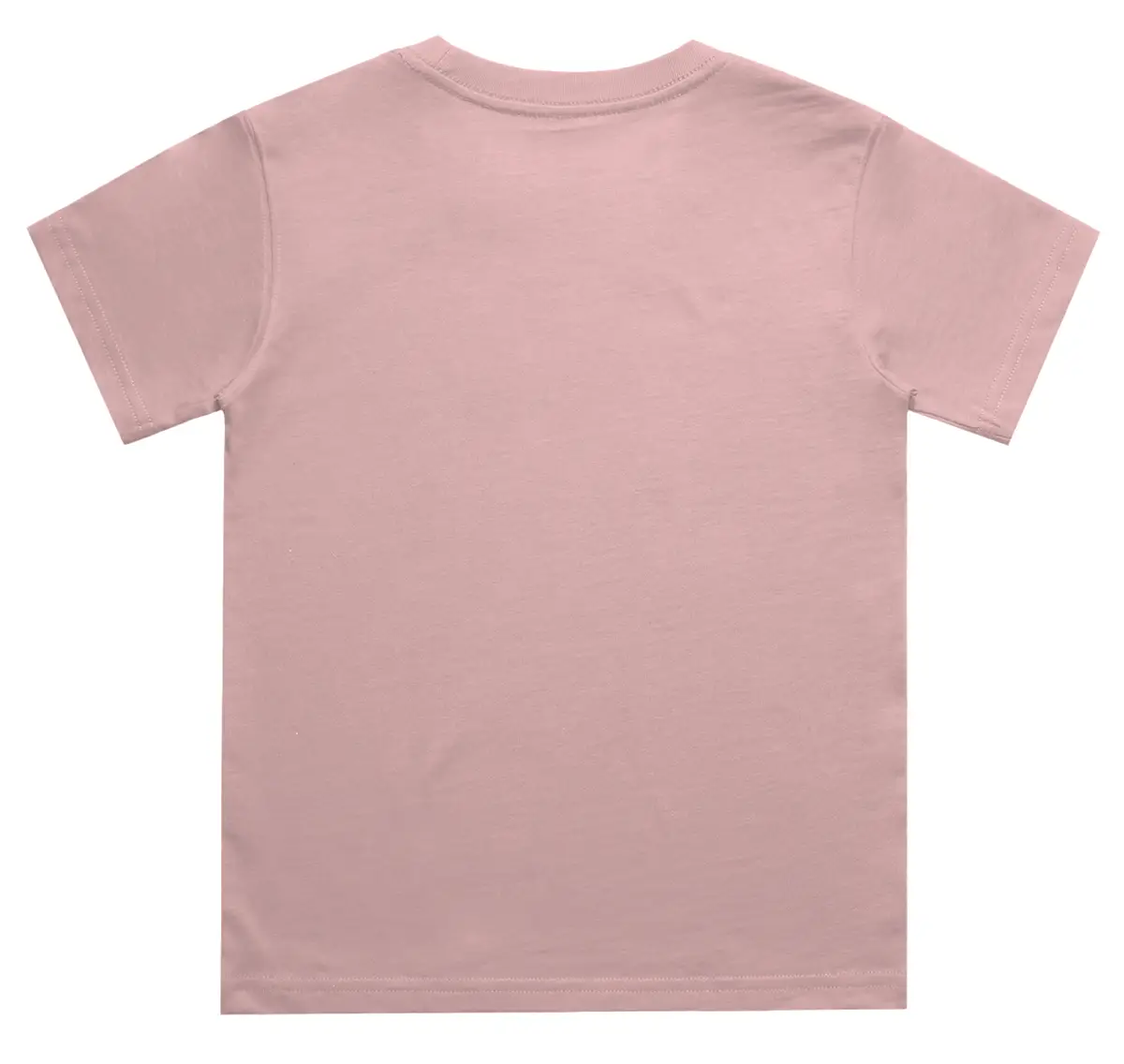 Kids Plain Light Baby Pink Cotton T-shirt - Image 3
