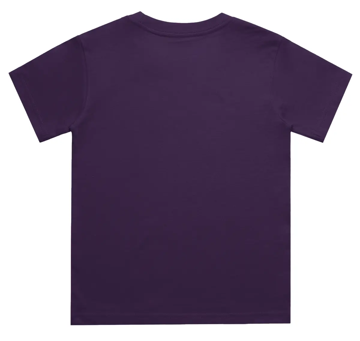 Boys Plain Purple Cotton T-shirt - Image 3