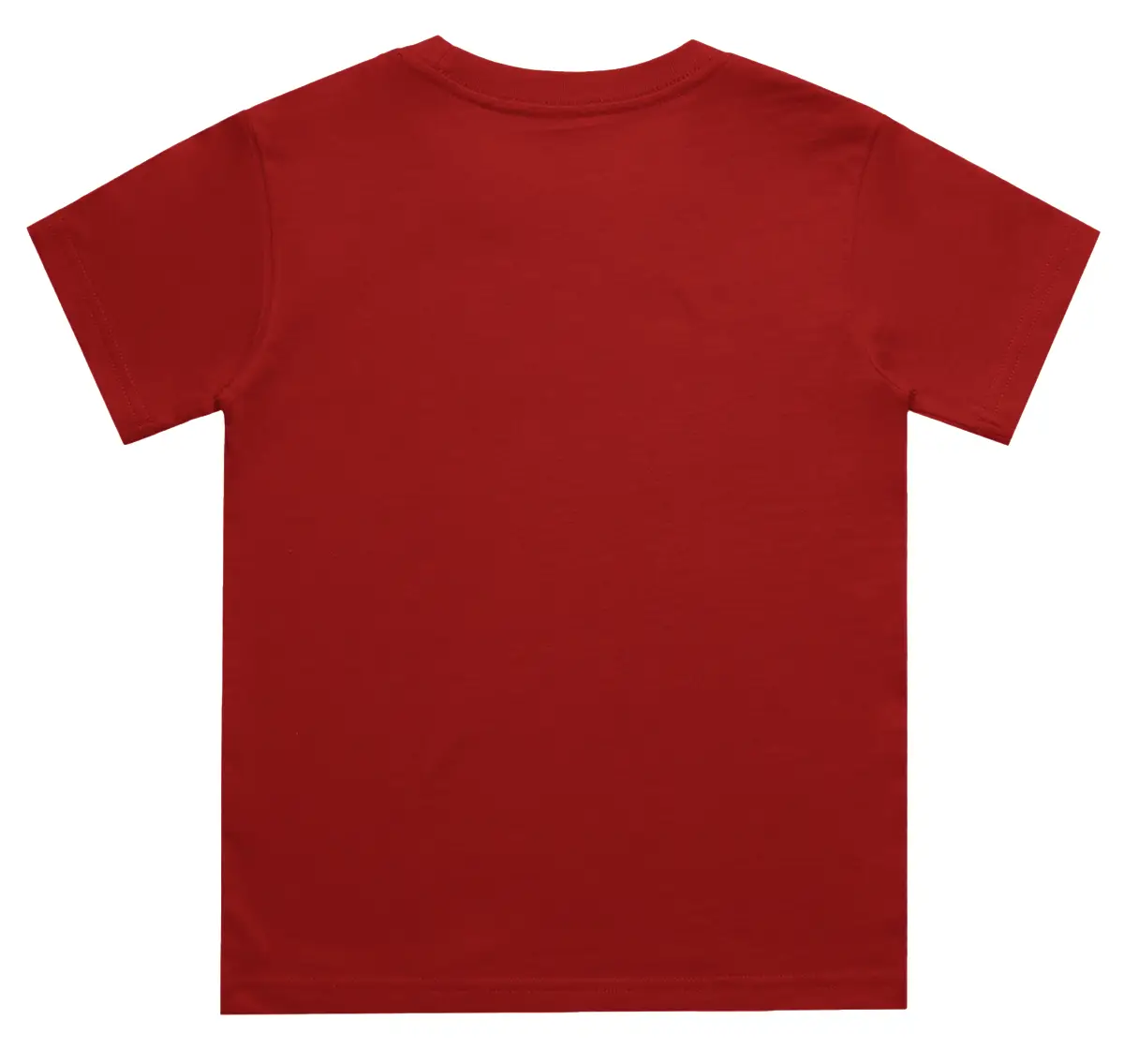 Kids Real Solid Red Cotton T-shirt - Image 3