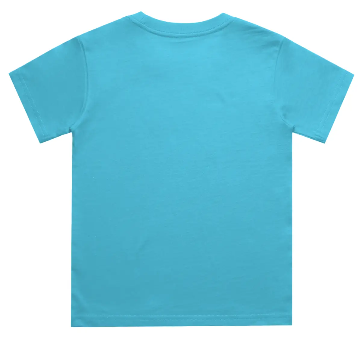 Kids Solid Sky Blue Cotton T-shirt - Image 3