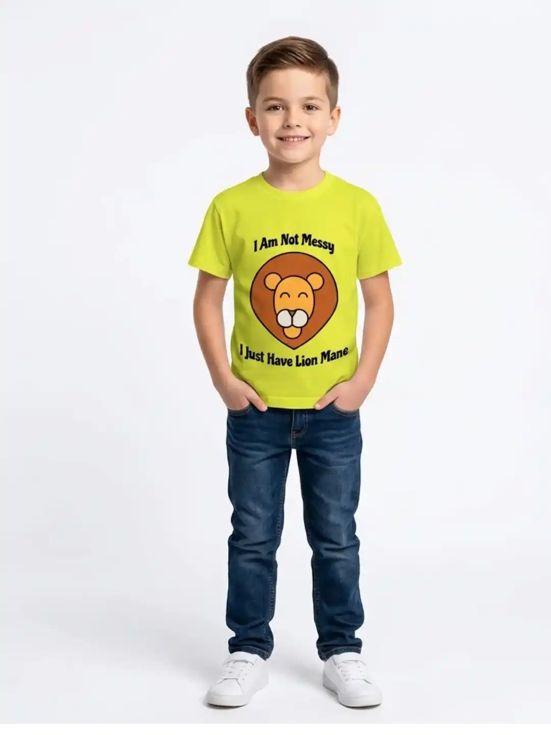 I Am Not Messy Kids New Yellow Cotton T-shirt