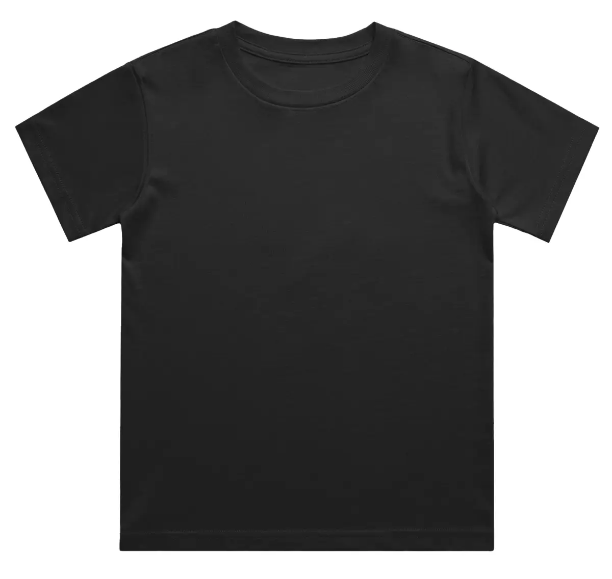 Kids Plain Black Cotton T-shirt - Image 2
