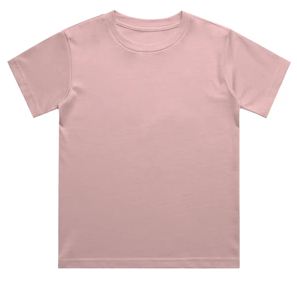 Kids Plain Light Baby Pink Cotton T-shirt - Image 2