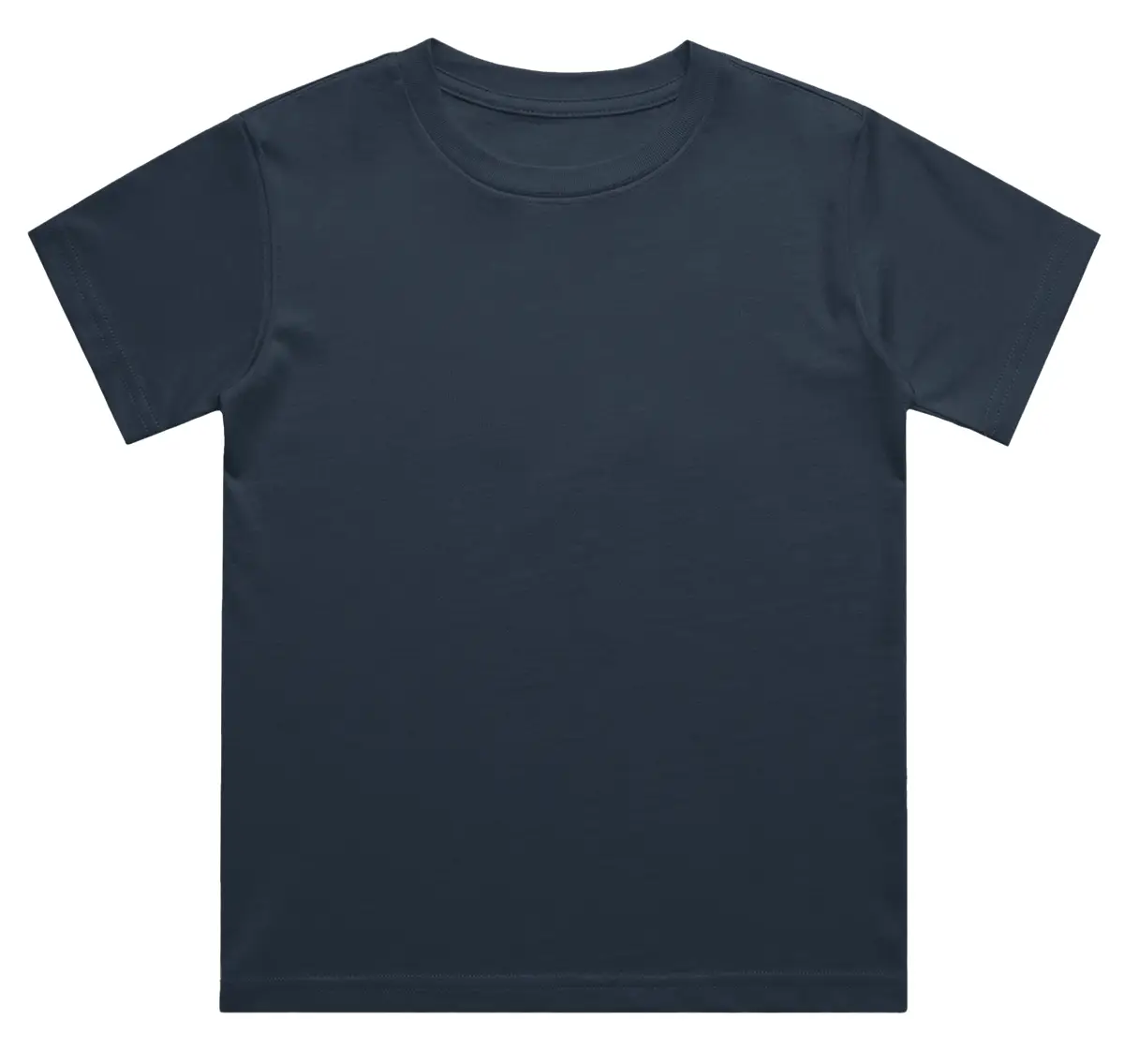 Boys Plain Navy Blue Cotton T-shirt - Image 2