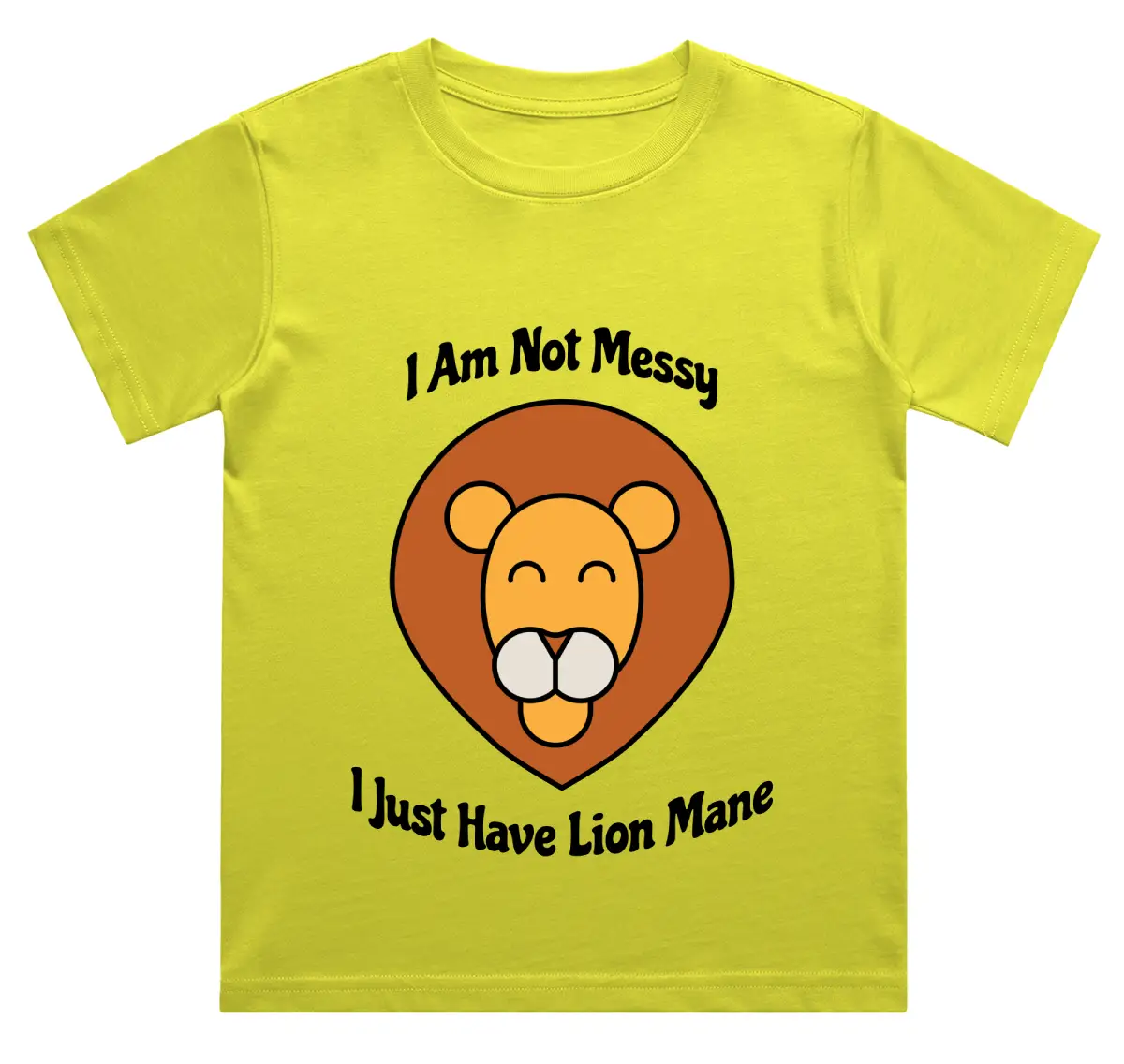 I Am Not Messy Kids New Yellow Cotton T-shirt - Image 2