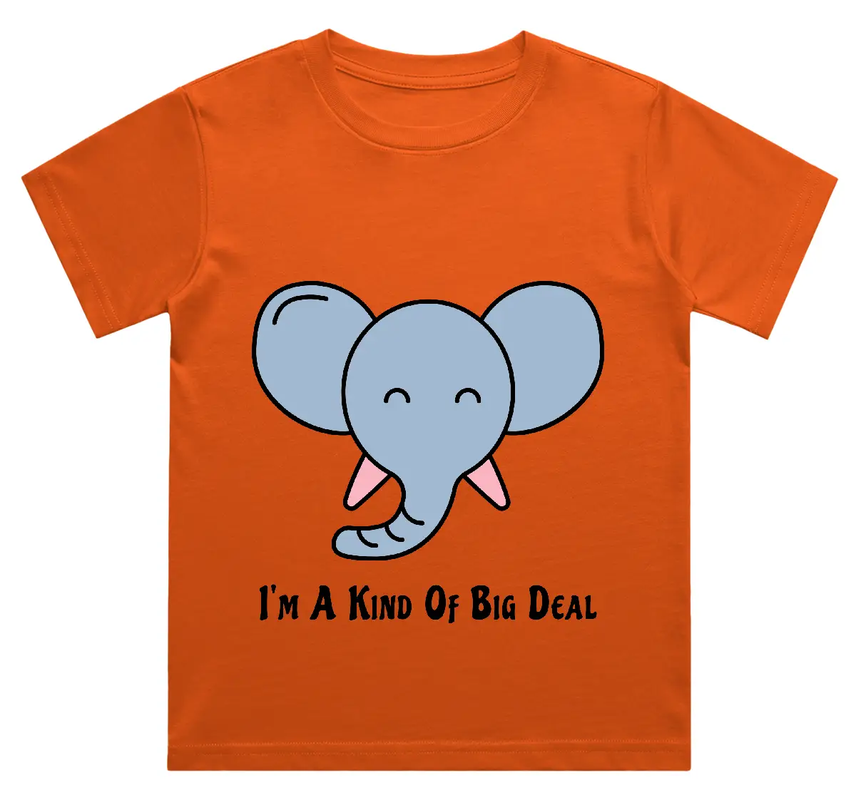 A Big Deal Kids Orange Cotton T-shirt - Image 2