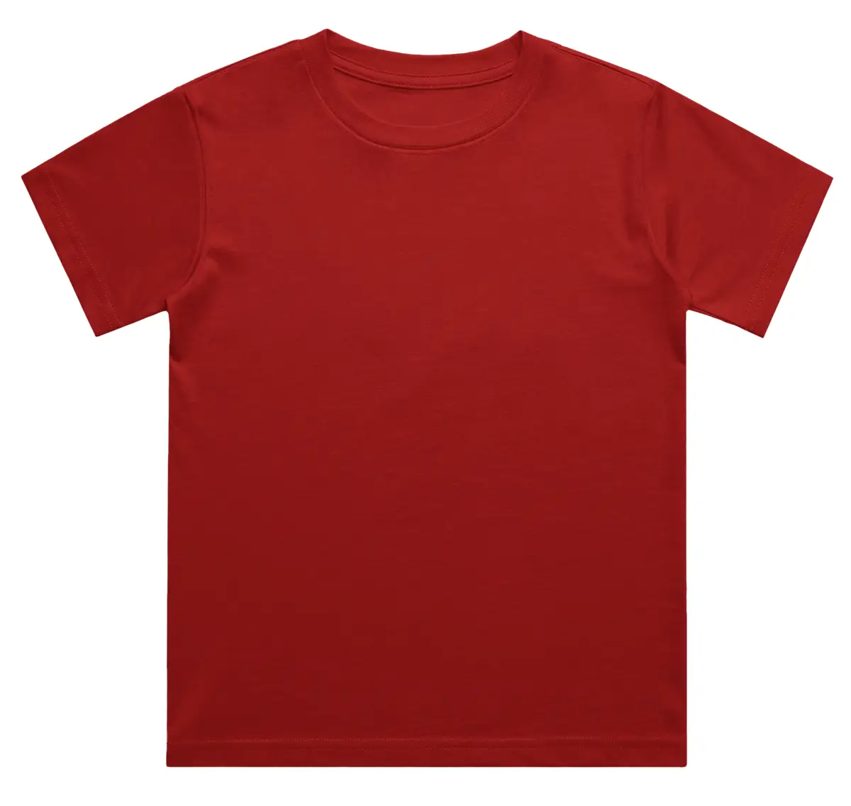 Kids Real Solid Red Cotton T-shirt - Image 2