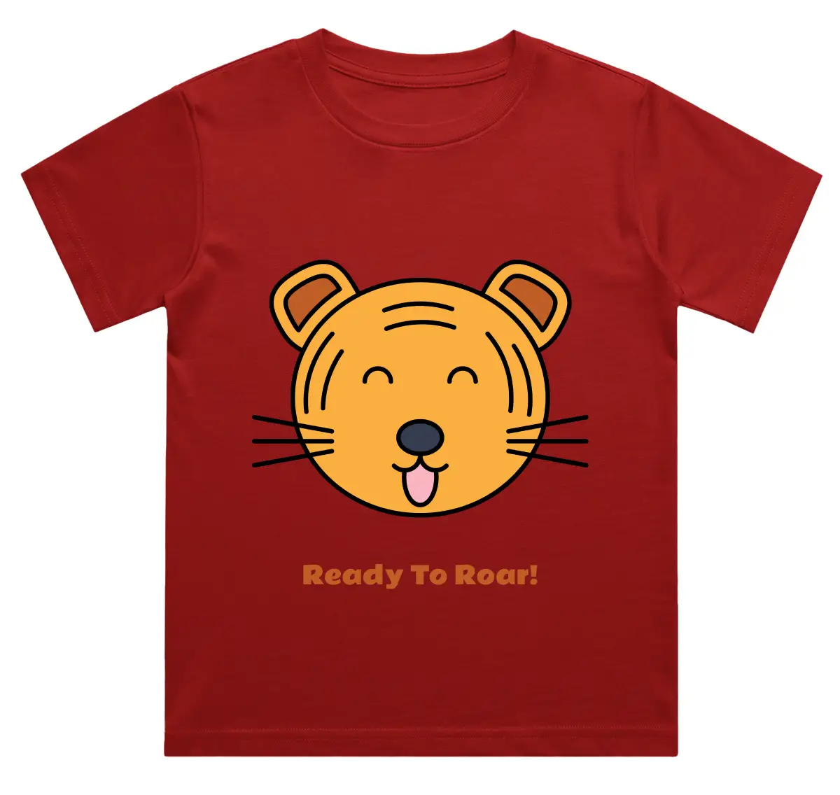 Ready To Roar Kids Red Cotton T-shirt - Image 2